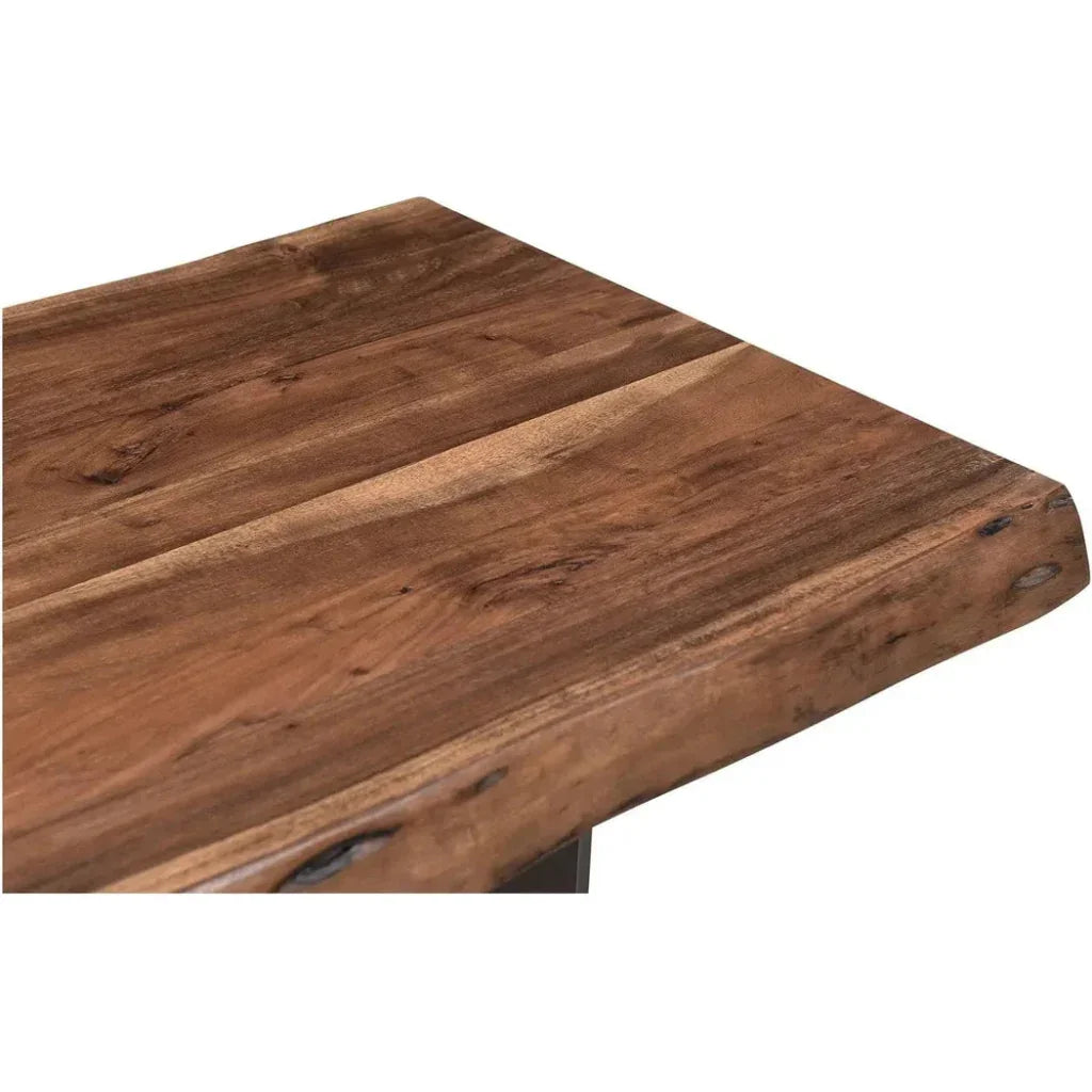 Howell Natural Wood and Iron Desk-Home Office Desks-Moe's Home-LOOMLAN