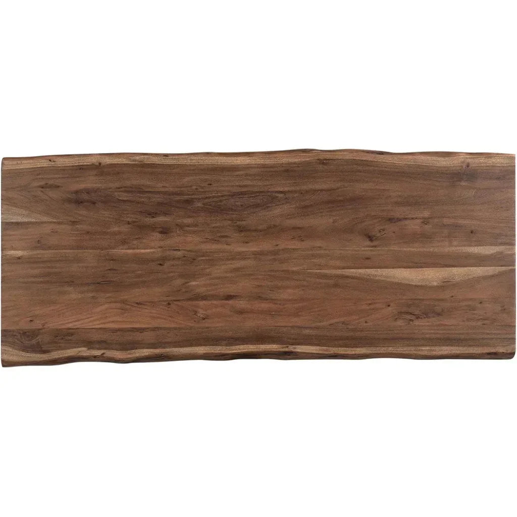 Howell Natural Wood and Iron Desk-Home Office Desks-Moe's Home-LOOMLAN