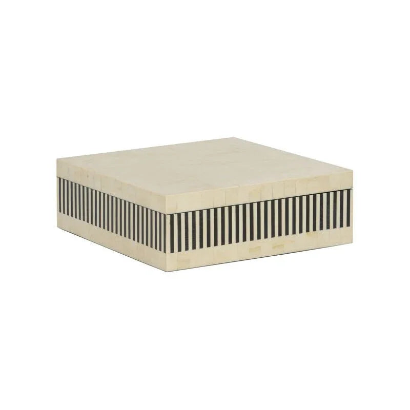 Howell Striped White Box - LOOMLAN - Chelsea House - Boxes & Bowls