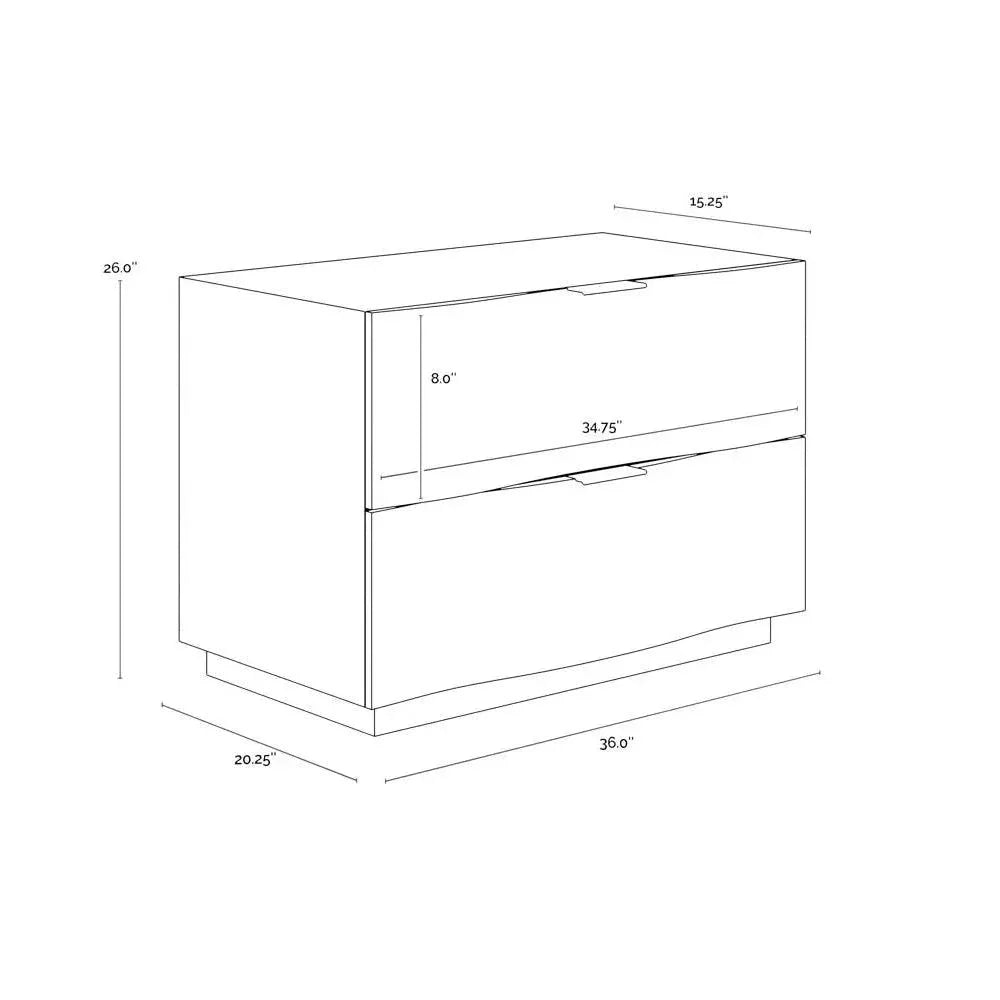 Hoyos Nightstand Soft Closing Drawers Handles - LOOMLAN - SUNPAN - Nightstands