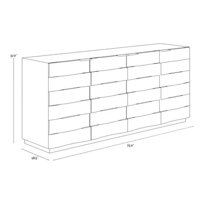 Hoyos Sideboard Soft Closing Drawers Handles - LOOMLAN - SUNPAN - Sideboards