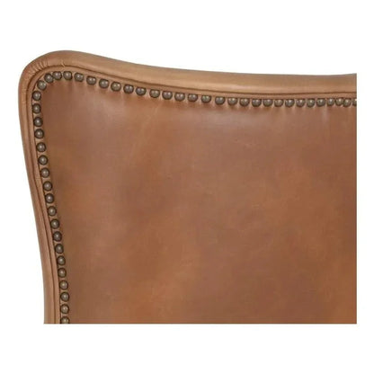 Hubert Tobacco Tan Faux Leather Office Chair-Office Chairs-SUNPAN-LOOMLAN