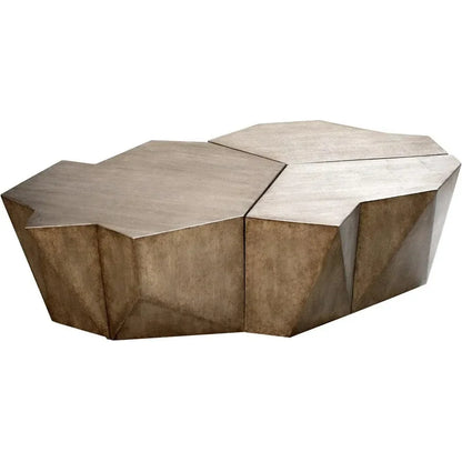 Hudson Cocktail Table Silver Large Unique Coffee Table