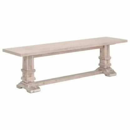 Hudson Large Dining Bench Natural Gray Acacia - LOOMLAN - Essentials For Living - Dining Benches