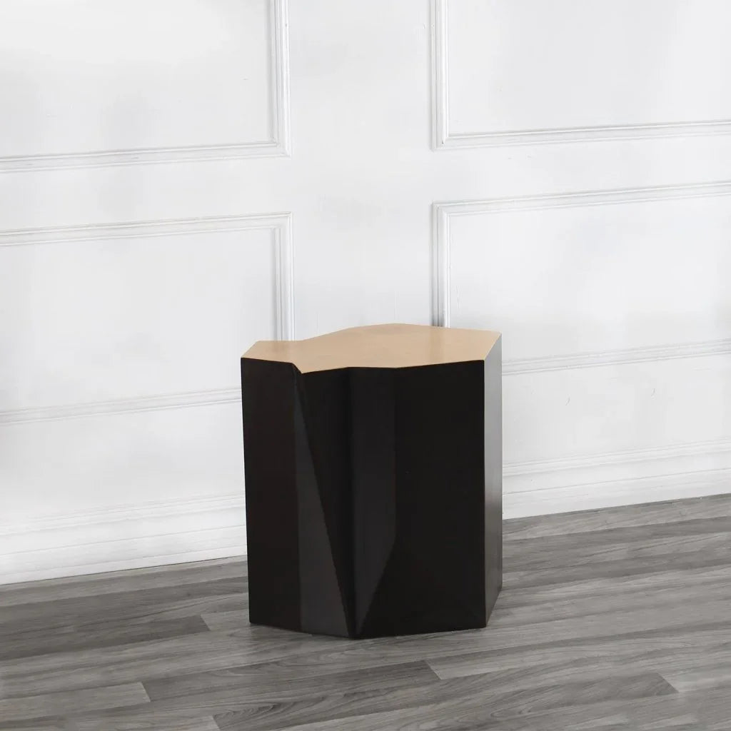 Hudson Wooden Geometric Side Table - LOOMLAN - Peninsula Home - Side Tables