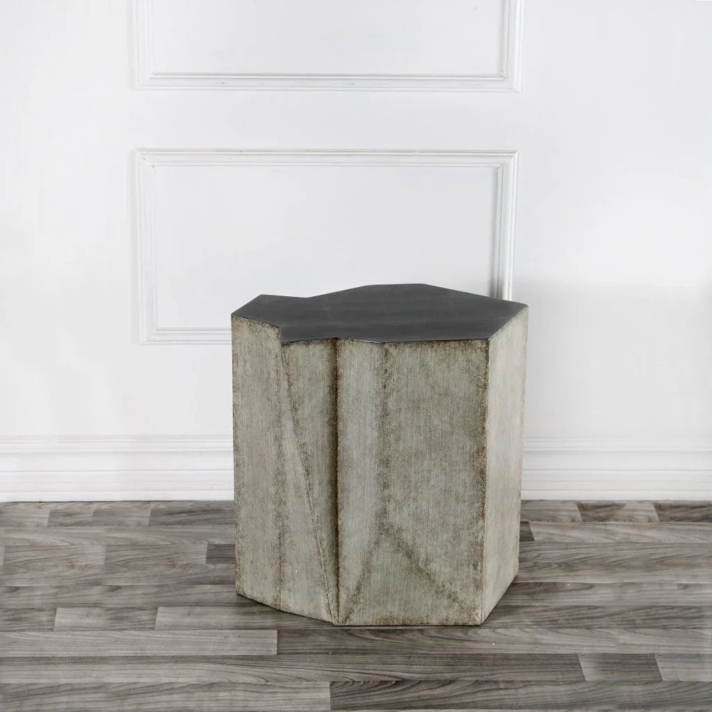 Hudson Wooden Geometric Side Table - LOOMLAN - Peninsula Home - Side Tables