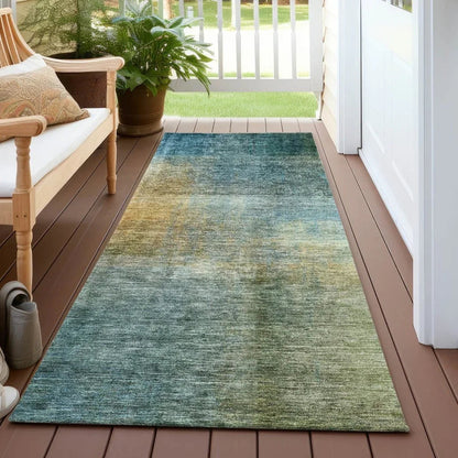 Hue Blue Washable Indoor-Outdoor Rug-Outdoor Rugs-LOOMLAN Rugs-LOOMLAN