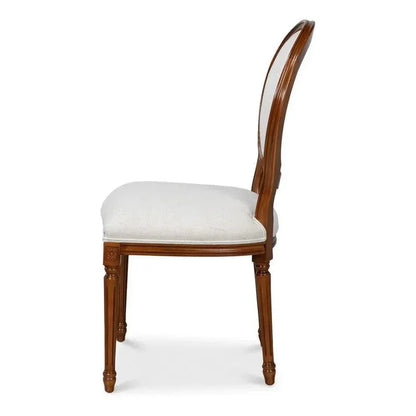 Hugo Oval Wood Brown Armless Side (Set of 2) - LOOMLAN - Sarreid - Accent Chairs