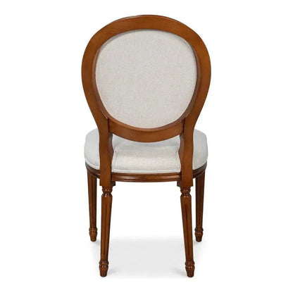 Hugo Oval Wood Brown Armless Side (Set of 2) - LOOMLAN - Sarreid - Accent Chairs
