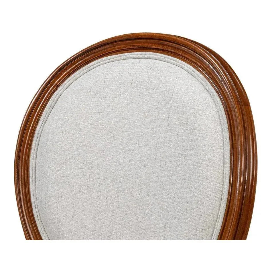 Hugo Oval Wood Brown Armless Side (Set of 2) - LOOMLAN - Sarreid - Accent Chairs