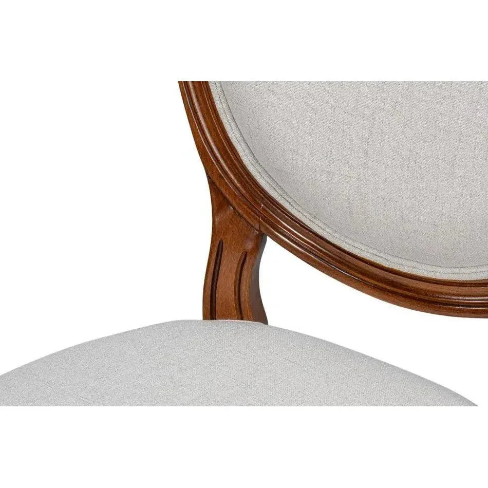 Hugo Oval Wood Brown Armless Side (Set of 2) - LOOMLAN - Sarreid - Accent Chairs