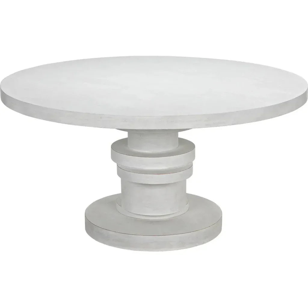 Hugo Round Wooden Dining Table-Dining Tables-Noir-LOOMLAN