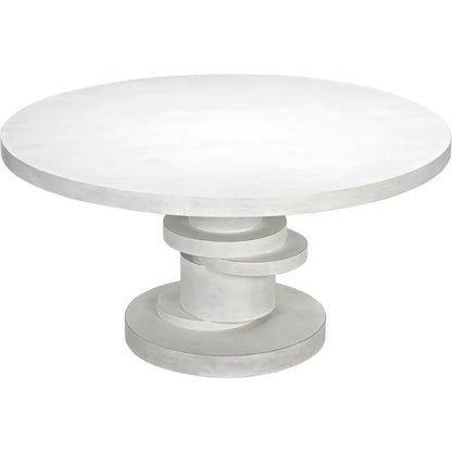 Hugo Round Wooden Dining Table-Dining Tables-Noir-LOOMLAN