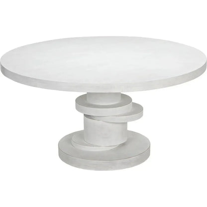 Hugo Round Wooden Dining Table-Dining Tables-Noir-LOOMLAN