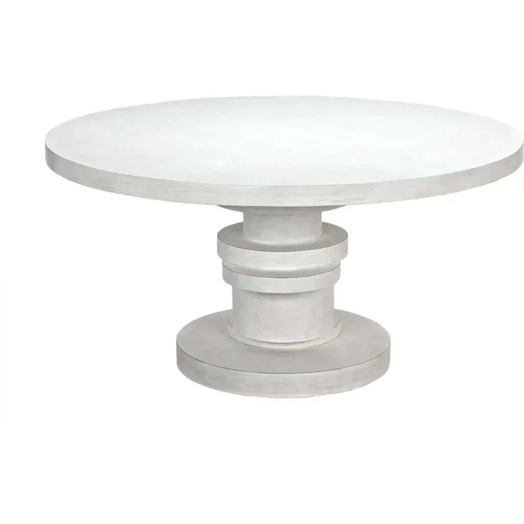 Hugo Round Wooden Dining Table-Dining Tables-Noir-LOOMLAN