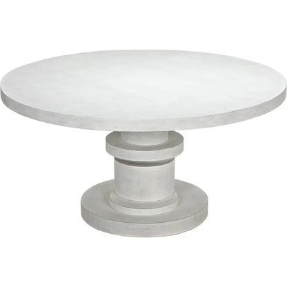 Hugo Round Wooden Dining Table-Dining Tables-Noir-LOOMLAN