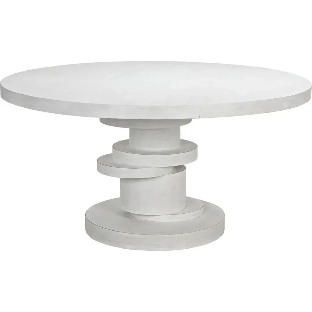 Hugo Round Wooden Dining Table-Dining Tables-Noir-LOOMLAN