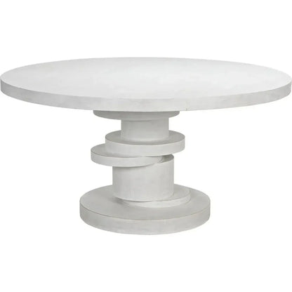 Hugo Round Wooden Dining Table-Dining Tables-Noir-LOOMLAN