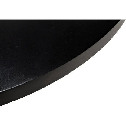 Hugo Round Wooden Dining Table-Dining Tables-Noir-LOOMLAN