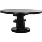 Hugo Round Wooden Dining Table-Dining Tables-Noir-Black-LOOMLAN