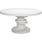 Hugo Round Wooden Dining Table-Dining Tables-Noir-White-LOOMLAN