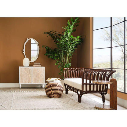 Huli Arch Pattern White Cabinet - LOOMLAN - Wildwood - Accent Cabinets