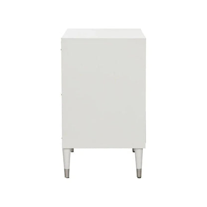 Huli Arch Pattern White Cabinet - LOOMLAN - Wildwood - Accent Cabinets