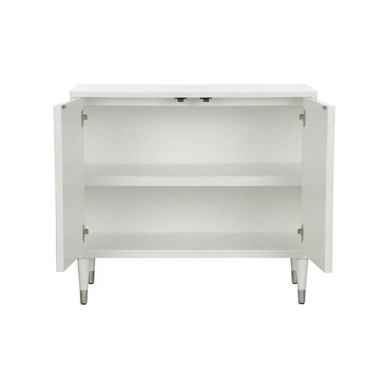 Huli Arch Pattern White Cabinet - LOOMLAN - Wildwood - Accent Cabinets