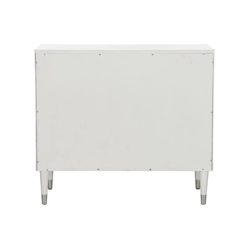 Huli Arch Pattern White Cabinet - LOOMLAN - Wildwood - Accent Cabinets