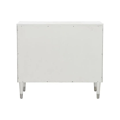 Huli Arch Pattern White Cabinet - LOOMLAN - Wildwood - Accent Cabinets