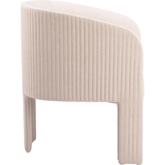 Hull Wood Beige Armless Accent Chair - LOOMLAN - Zuo Modern - Accent Chairs