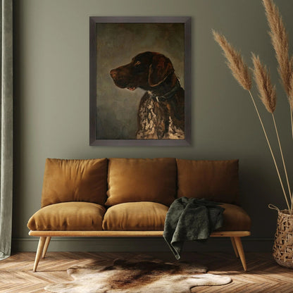 Hunting Dog Brown Framed Wall Art