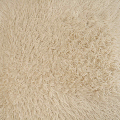 Huntley Cream Faux Fur Fabric Swivel Club Chair