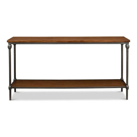 Huntsman Console Table Shelf Wood & Iron - LOOMLAN - Sarreid - Console Tables
