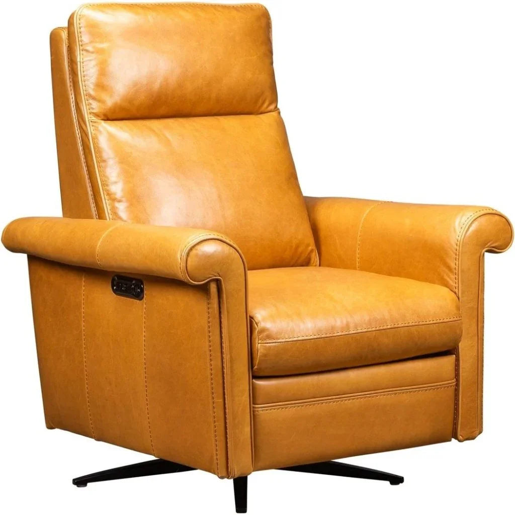 Hurley Leather Comfort Recliner - LOOMLAN - Olivia + Quinn - Club Chairs