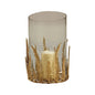 Hurricane Brass Fern Leaves Candleholder - LOOMLAN - Chelsea House - Candle Holders