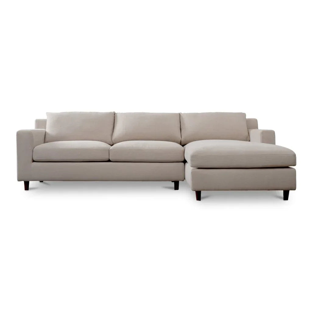 Hutton Performance Fabric Sectional Sofa-Modular Sofas-Moe's Home-Rigt Facing-Beige-LOOMLAN