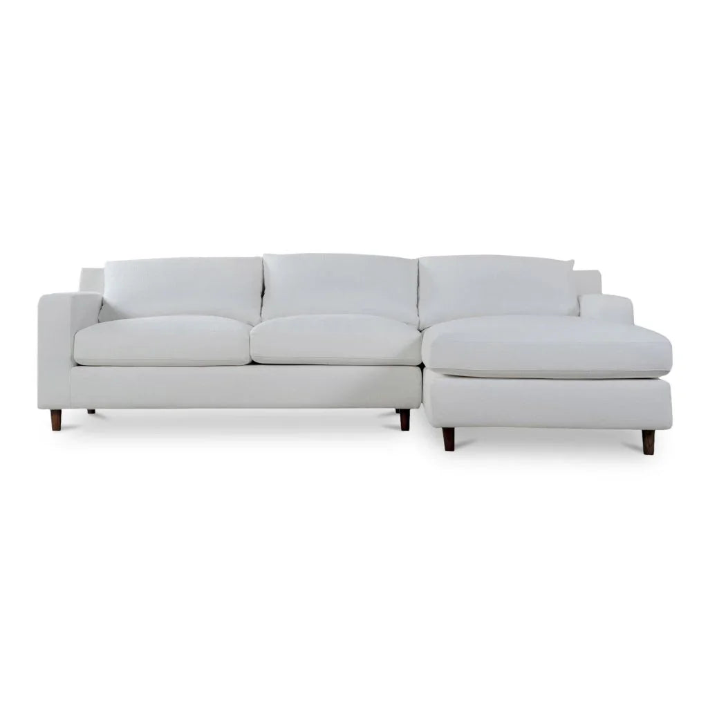 Hutton Performance Fabric Sectional Sofa-Modular Sofas-Moe's Home-Rigt Facing-White-LOOMLAN