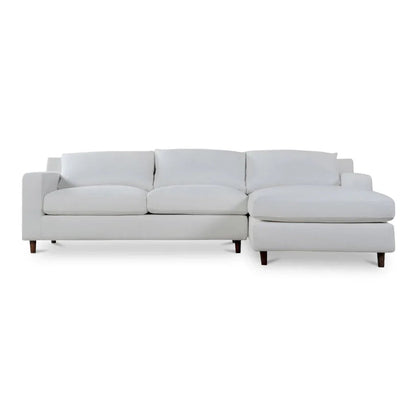 Hutton Performance Fabric Sectional Sofa-Modular Sofas-Moe's Home-Rigt Facing-White-LOOMLAN