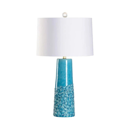 Hvar Turquoise Ceramic Made Table Lamp - LOOMLAN - Wildwood - Table Lamps