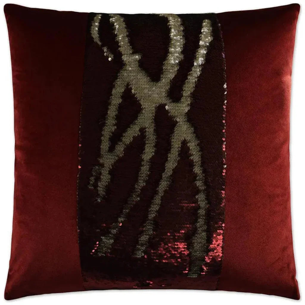 Hylee II Sangria Red Throw Pillow Insert - LOOMLAN - D.V. Kap - Throw Pillows