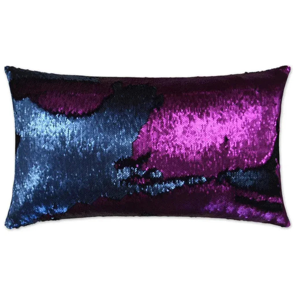 Hylee Lumbar Magenta Blue Throw Pillow Insert - LOOMLAN - D.V. Kap - Throw Pillows