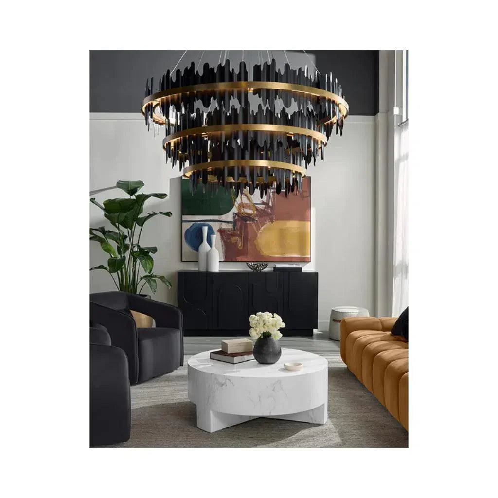 Icarus Gold Aluminum Banded Chandelier - LOOMLAN - SUNPAN - Chandeliers