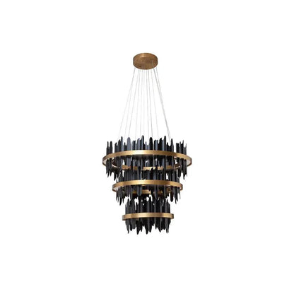 Icarus Gold Aluminum Banded Chandelier - LOOMLAN - SUNPAN - Chandeliers