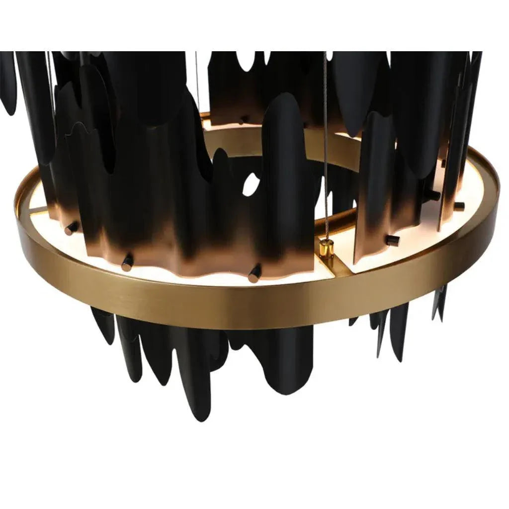 Icarus Gold Aluminum Banded Chandelier - LOOMLAN - SUNPAN - Chandeliers