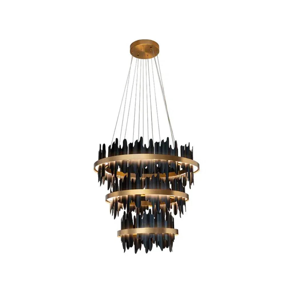 Icarus Gold Aluminum Banded Chandelier - LOOMLAN - SUNPAN - Chandeliers