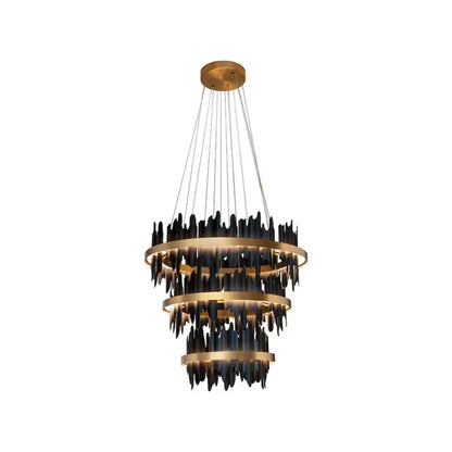 Icarus Gold Aluminum Banded Chandelier - LOOMLAN - SUNPAN - Chandeliers