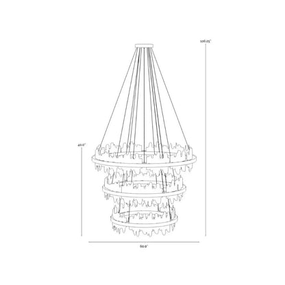 Icarus Gold Aluminum Banded Chandelier - LOOMLAN - SUNPAN - Chandeliers