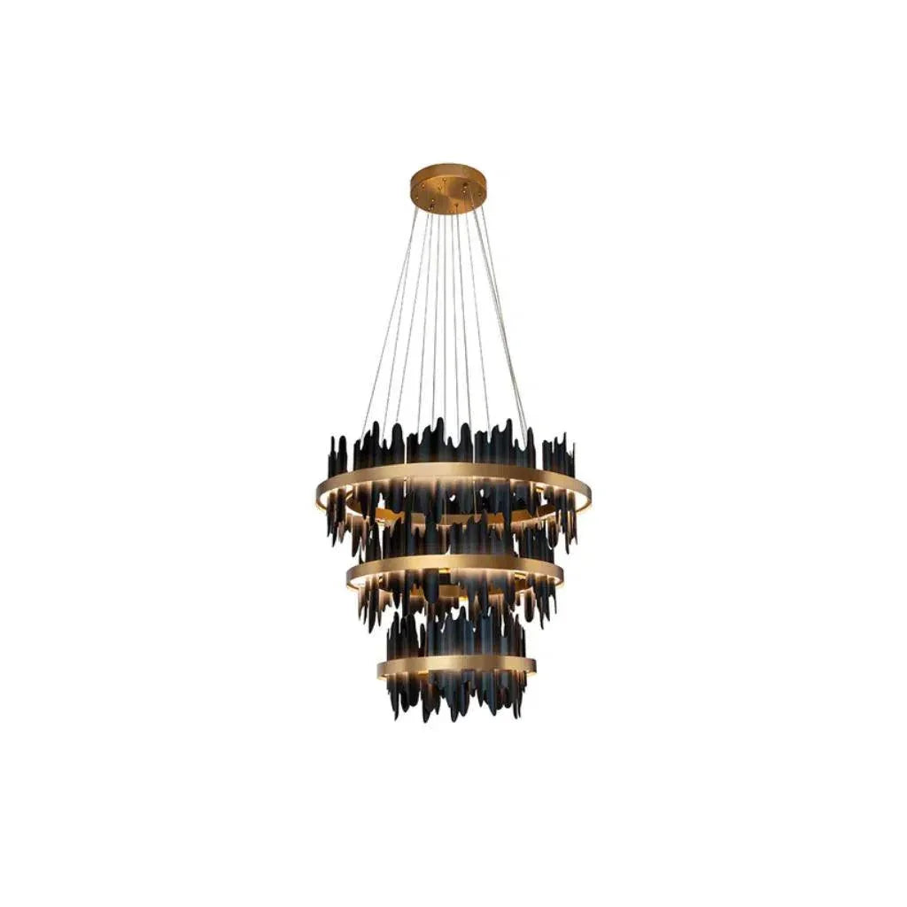 Icarus Gold Aluminum Banded Chandelier - LOOMLAN - SUNPAN - Chandeliers