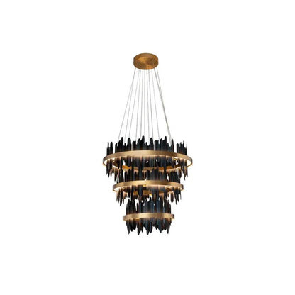 Icarus Gold Aluminum Banded Chandelier - LOOMLAN - SUNPAN - Chandeliers